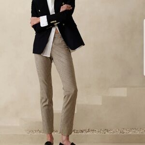Banana Republic Plaid High Rise Sloan Pants